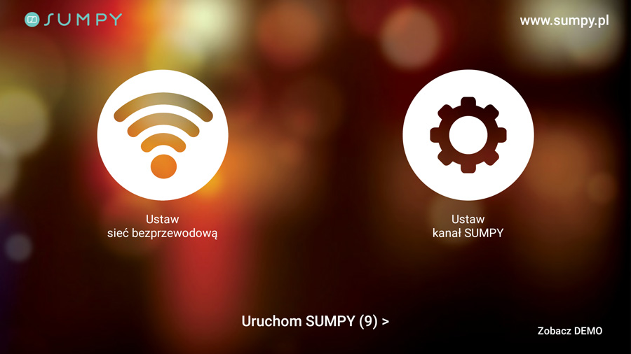 Za pomocą myszki należy skonfigurować połączenie WiFi* oraz ID kanału**.
